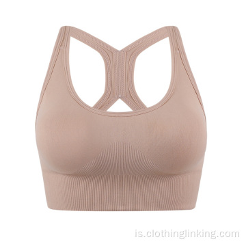 Kross-kross aftur padded Strappy íþrótta bras